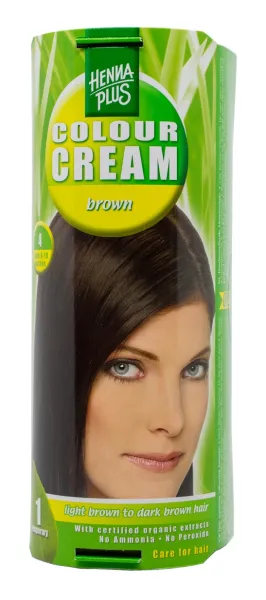 HENNAPLUS Colour Cream dažantis kremas plaukams spalva ruda 4
