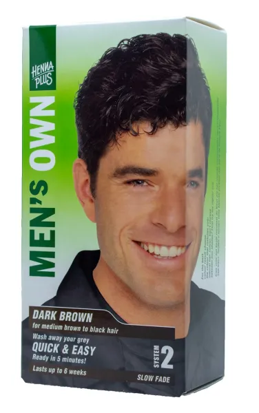 HENNAPLUS  MEN‘s OWN plaukų dažai vyrams spalva tamsiai ruda