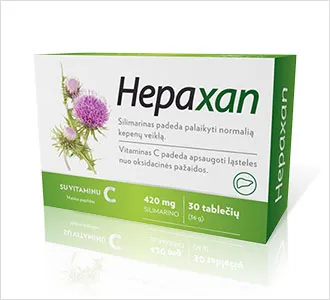 Maisto papildas kepenims su silimarinu ir vitaminu C HEPAMAX N30