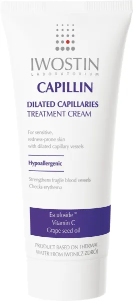 Kremas odai su išsiplėtusiais kapiliarais IWOSTIN CAPILLIN 40ml