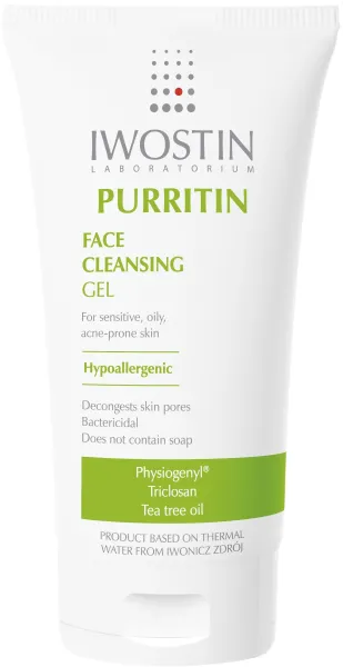 Veido prausimosi gelis į akne linkusiai odai IWOSTIN PURRITIN 150ml