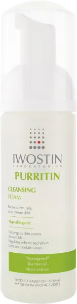 Veido prausimosi putos į akne linkusiai odai IWOSTIN PURRITIN 165ml