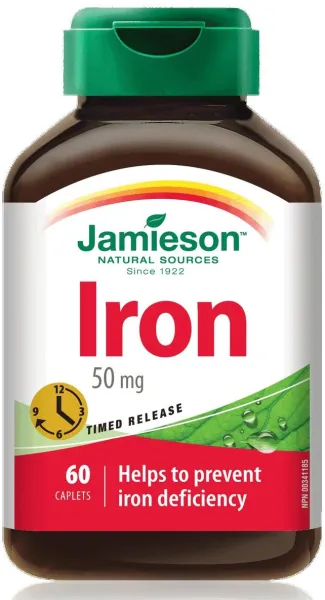 Maisto papildas JAMIESON Geležis 50mg N60