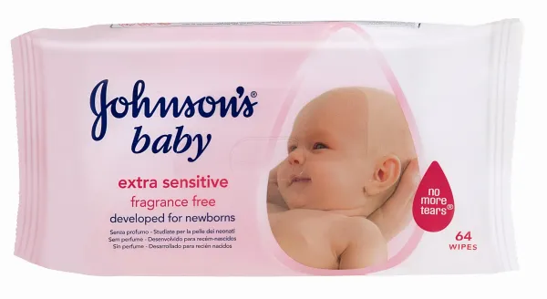 Drėgnos servetėlės JOHNSON`S BABY EXTRA SENSITIVE N56