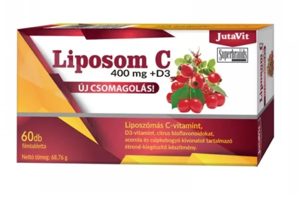 Maisto papildas JUTAVIT liposominis vitaminas C 400mg su  vitaminu D3 N60