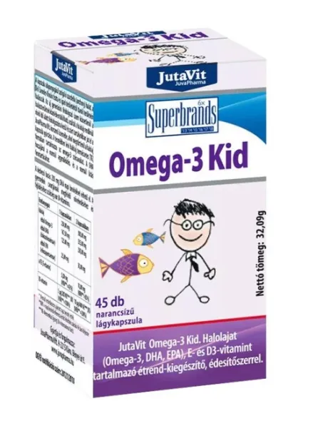 Maisto papildas JUTAVIT Omega-3 Kid VAIKAMS N45 kaps.