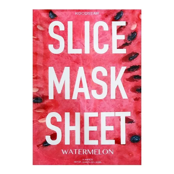 KOCOSTAR gaivinanti ir drėkinanti lakštinė veido kaukė su arbūzu (2 lakštai)