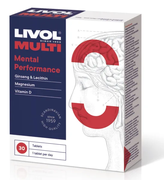 Maisto papildas LIVOL MULTI Mental Performance N30