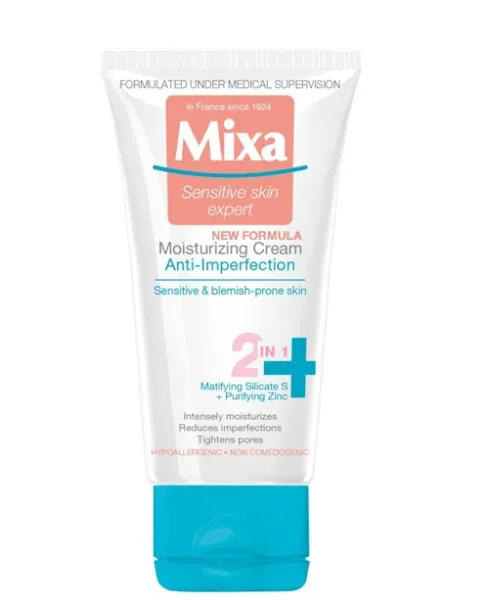 MIXA Anti - Imperfection 2 in 1 drėkinamasis kremas problematiškai odai 50ml