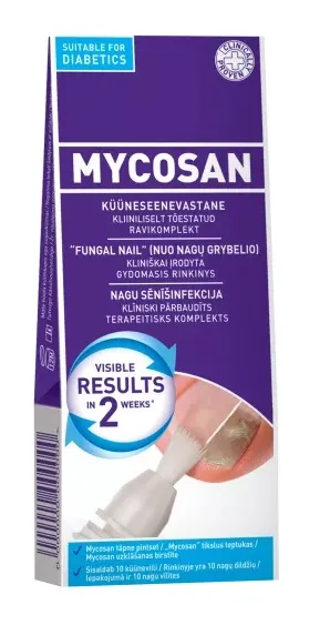 MYCOSAN nuo nagų grybelio rinkinys 5ml +10 dildžių nagams