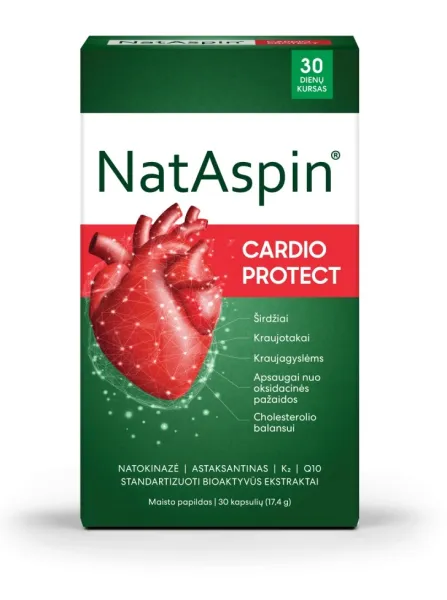 Maisto papildas NATASPIN Cardio Protect kapsulės N30