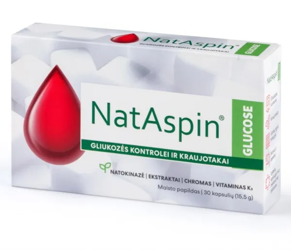 Maisto papildas NATASPIN Glucose kapsulės N30