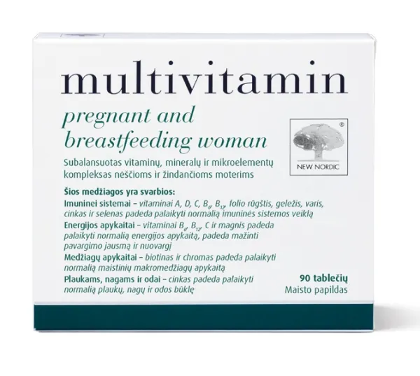 Maisto papildas NEW NORDIC Multivitamin pregnant and breastfeeding woman N90