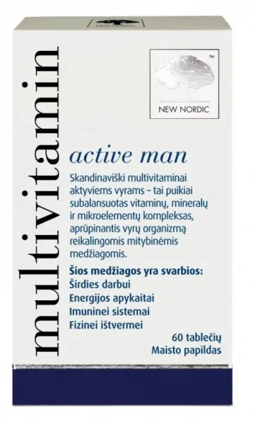 Maisto papildas multivitaminai vyrams NEW NORDIC N60
