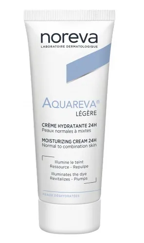 NOREVA AQUAREVA 24 val. drėkinantis veido kremas lengva tekstūra 40ml