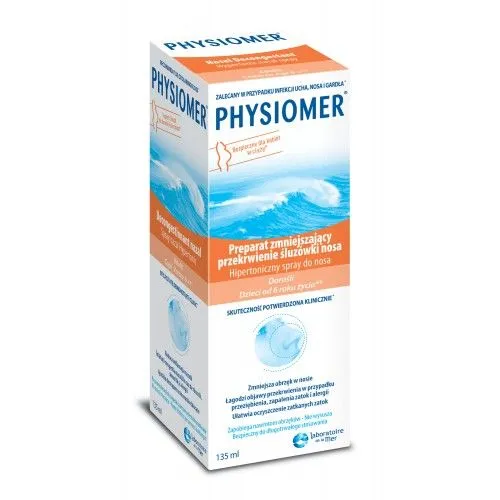 Hipertoninis nosies purškalas jūros vanduo PHYSIOMER 20ml