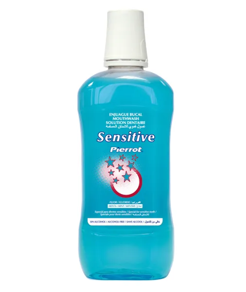 Burnos skalavimo skystis jautriems dantims SENSITIVE PIERROT 500ml