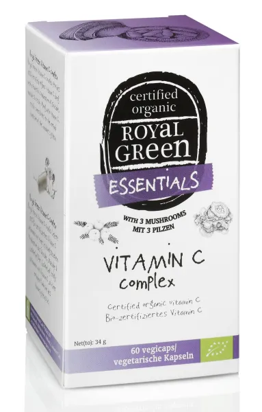 ROYAL GREEN BIO Vitamino C ir grybų kompleksas N60