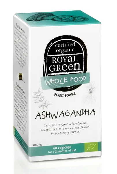 Maisto papildas ROYAL GREEN BIO Ashwagandha 430mg N60