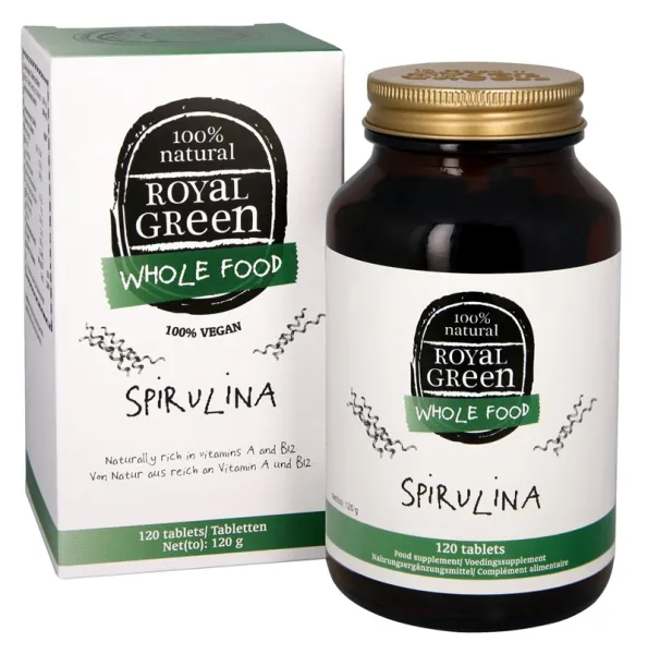 Spirulina Royal Green BIO 1000mg N120 100% natūralus maisto papildas