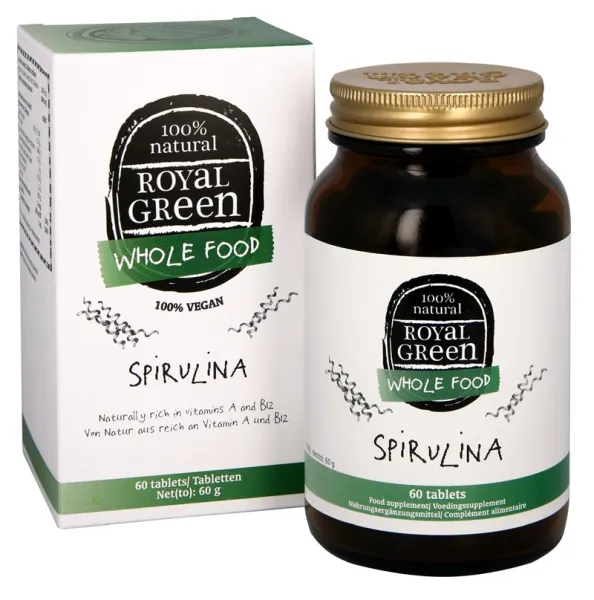 Maisto papildas ROYAL GREEN SPIRULINA BIO 1000mg N60 - 100% natūralus