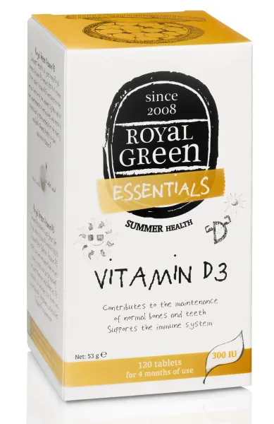 Maisto papildas ROYAL GREEN Vitaminas D3 300 IU N120
