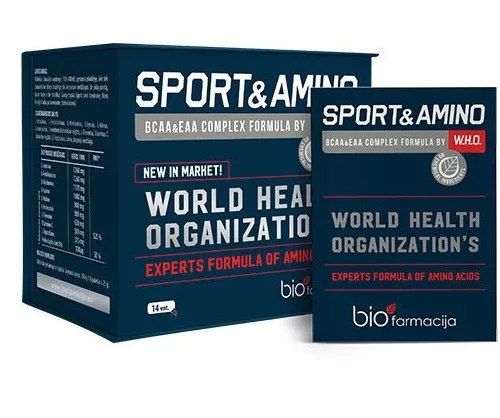 Maisto papildas SPORT&AMINO W. H. O milteliai geriamajam tirpalui N28