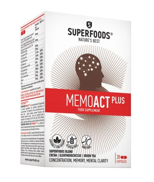 Maisto papildas SUPERFOODS MEMOACT PLUS kapsulės N30