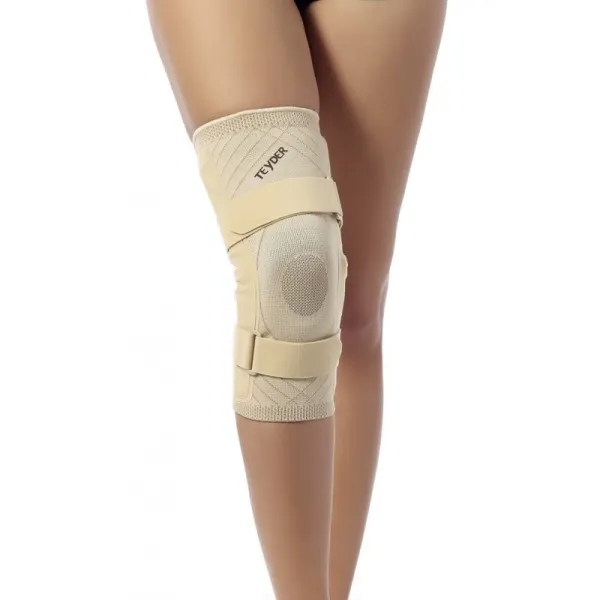 Elastinis kelio įtvaras su šoniniais metaliniais lankstais TEYDER Gold (kūno sp.)