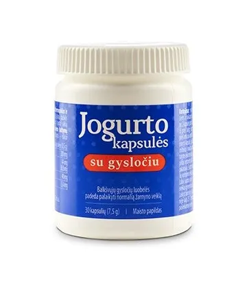 Maisto papildas Jogurto kapsulės su gysločiu N30
