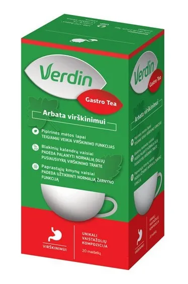 Arbata virškinimo sistemai VERDIN GASTRO 2g N20