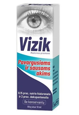 VIZIK akių lašai sausoms ir pavargusioms akims 10ml