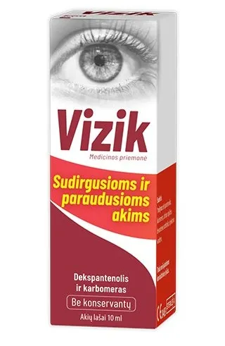 VIZIK akių lašai sudirgusioms ir paraudusioms akims 10ml