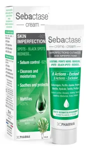 3C PHARMA SEBACTASE intensyvus 8 poveikių kremas nuo spuogų su SPF15 50ml