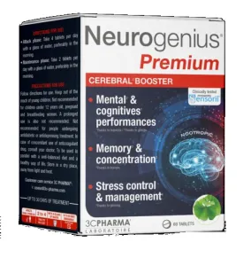 Maisto papildas 3C PHARMA NEUROGENIUS Premium smegenų veiklai tabletės N60