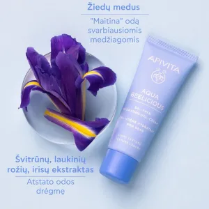 APIVITA AQUA BEELICIOUS OIL - FREE veido gelis - kremas mišriai/riebiai odai 40ml