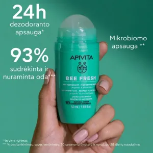 APIVITA BEE FRESH rutulinis dezodorantas 50ml