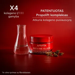 APIVITA BEEVINE ELIXIR NIGHT veido kremas 50ml