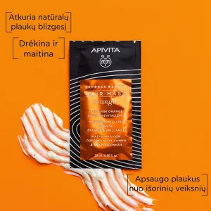 APIVITA EXPRESS BEAUTY kaukė plaukams su apelsinais gaivininanti 20ml N1