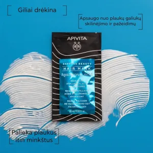 APIVITA EXPRESS BEAUTY kaukė plaukams su hialuronu drėkinanti 20ml