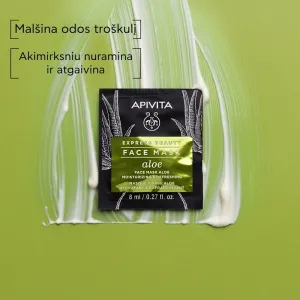 APIVITA EXPRESS BEAUTY kaukė veido su alavijais drėkinanti 8ml N2