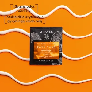 APIVITA EXPRESS BEAUTY kaukė veido su apelsinais skaistinanti 8ml N2