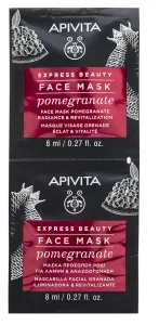 APIVITA EXPRESS BEAUTY kaukė veido su granatais gaivinamoji 8ml N2