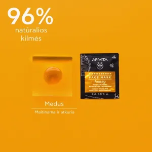 APIVITA EXPRESS BEAUTY kaukė veido su medumi drėkinamoji 8ml N2
