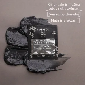 APIVITA EXPRESS BEAUTY kaukė veido su propoliu riebiai odai 8ml N2