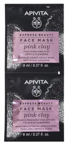 APIVITA EXPRESS BEAUTY kaukė veido su rausvuoju moliu šveliai valanti 8ml N2