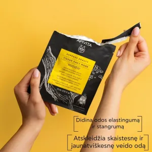 APIVITA EXPRESS BEAUTY lakštinė veido kaukė su mastikos aliejais stangrinanti N1