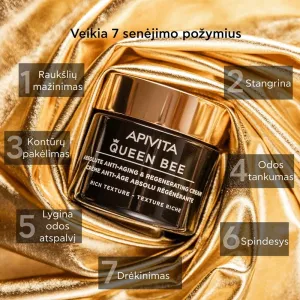 APIVITA QUEEN BEE RICH veido kremas sausai odai 50ml