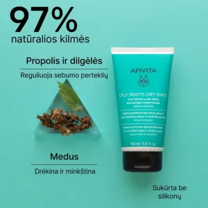 APIVITA kondicionierius riebios šaknys - sausi galiukai 150ml