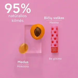 APIVITA lūpų pieštukas su medumi ir abrikosais vaikams 4.4g